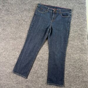 Talbots Womens 14/32 Heritage‎ Straight Leg Jeans Dark Wash Denim Classic Fit